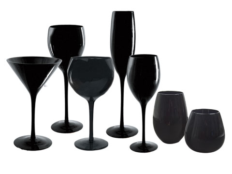 Artland 4-pc. Midnight Black Stemless White Wine Glass Set